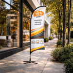 Sharkfin Feather Flag Banner – High-Impact Wind Display - Image 2