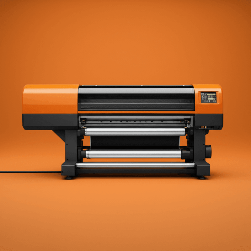 Create images in the 4_3 aspect ratio, in orange, black and white for Digital printing products for website galleryie, create images of digital printing products, photorealistic style - Variation 2